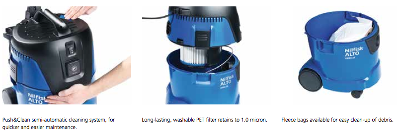 Nilfisk Aero 21 Industrial Wet and Dry Vacuum Cleaner - Industroclean