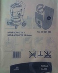 Vacuum bags #302001484 Attix 19 gallon vac